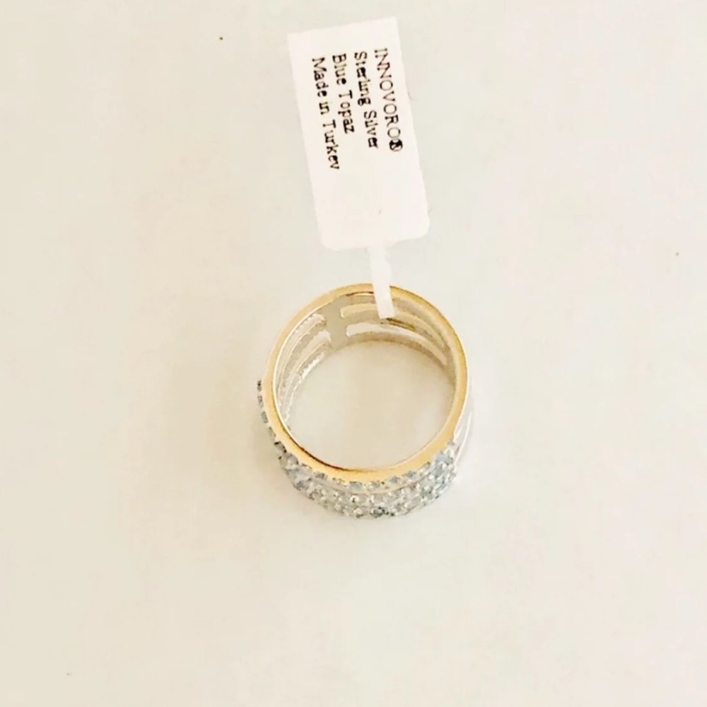 New 2.60ct Blue Topaz Sterling Silver Ring Size 7 - Picture 3 of 5